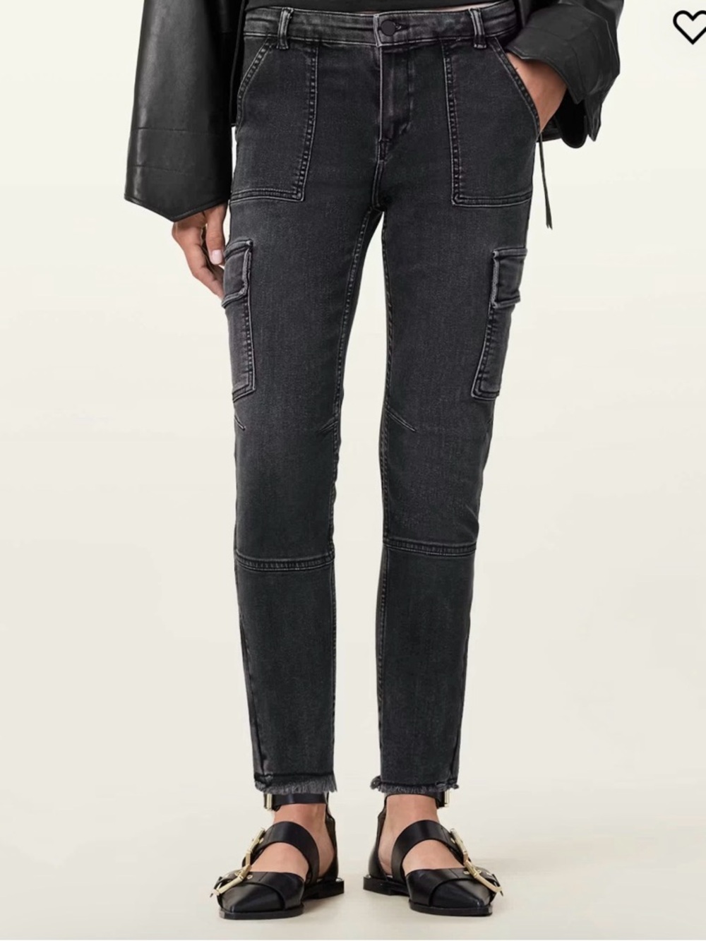 All Saints Duran Skinny Denim Cargo Jeans Medium Size 29 NWOT
